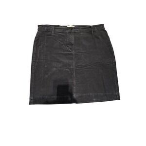 Talbots Woman Corduroy Skirt Size 14W Gray Knee Length Classic Career‎ Casual